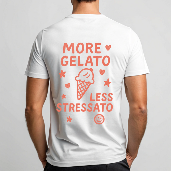 More gelato, less stressato - Personalisiertes T-Shirt