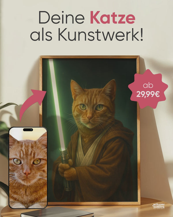 Katze Portrait - AI Poster - Personalisiertes Poster