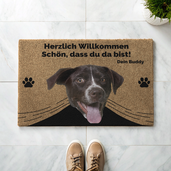 Spähende Haustiere - Personalisierte Fußmatte