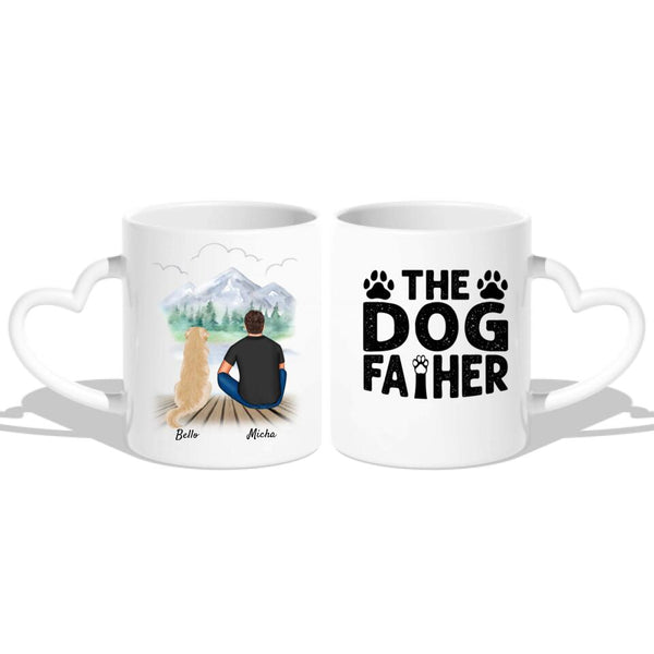Mann mit Hund - Personalisierte Tasse