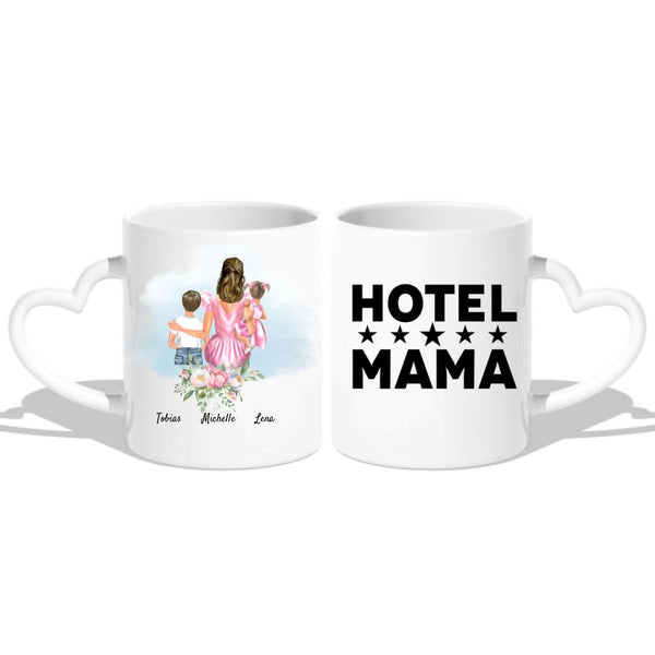 Mutter mit Kindern - Personalisierte Tasse