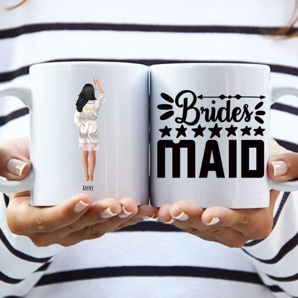 Brautjungfern mit Drinks - Personalisierte Tasse