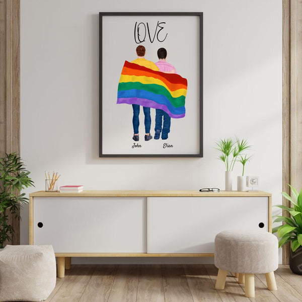 "Life gets better together" LGBTQ+ - Personalisierter Kunstdruck (Poster, Leinwand)