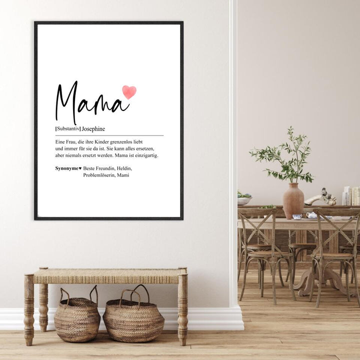 Mama Definition - Personalisiertes Poster –
