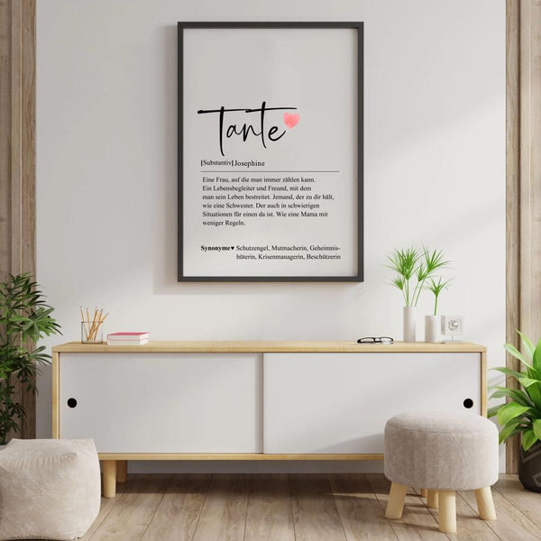 Tante Definition - Personalisiertes Poster