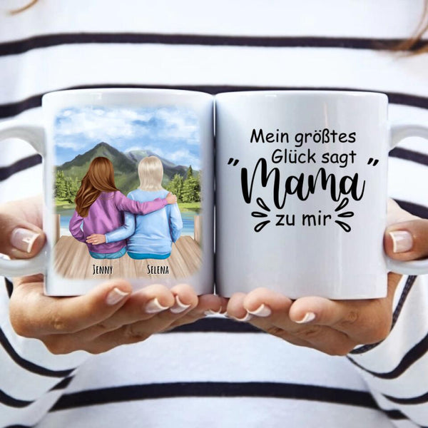 Großmutter mit Tochter - Personalisierte Tasse